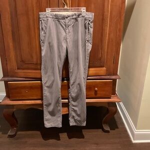 Faherty Men’s Movement 5 -Pocket  Cotton Pant , Color  Grey, , Size 32